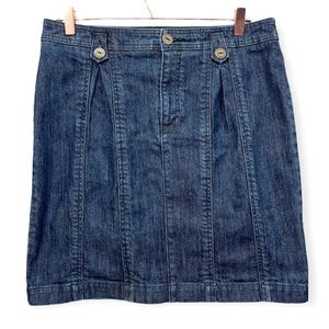 Anthropologie Pilcro and the Letterpress Denim Pencil Skirt Dark Wash 31